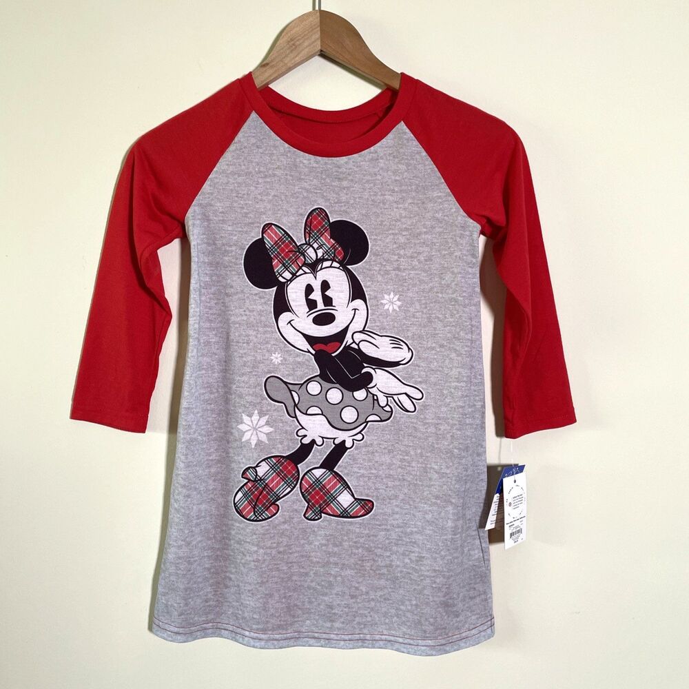 Disney Girl Minnie Mouse Sleepwear Nightgown Sz 6 Red Pajama Flame Resistant NWT